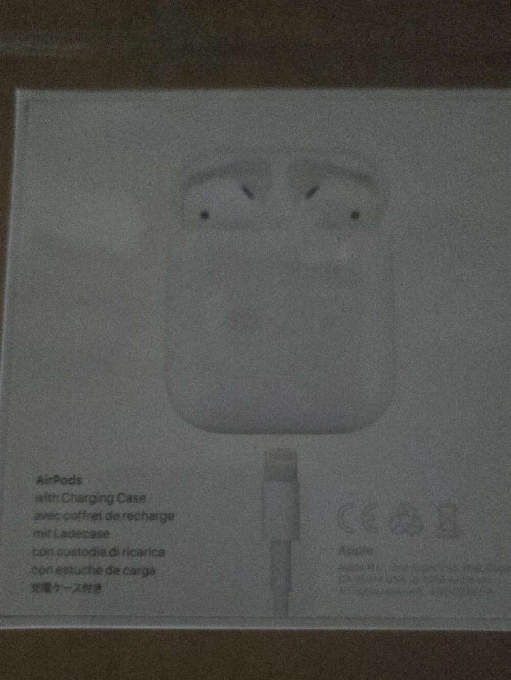 Apple AirPods with Charging Case - White Box Label